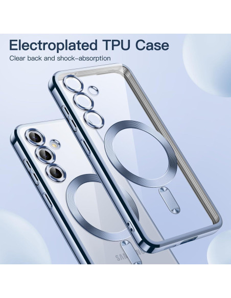 Funda Transparente JETech para Samsung Galaxy S24 6.2" TPU Azul