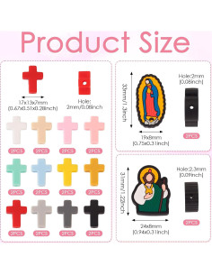 28 Piezas Perlas de Silicona Religiosas Spritewelry DIY 2