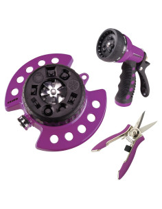Conjunto de Jardinería DRAMM 3 Piezas Pistola Rociado Aspersor Tijera