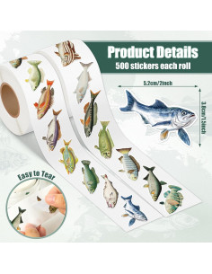 Calcomanías de Pesca Realistas CNhoqc - 1000 Piezas Impermeables 2