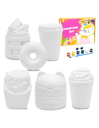 Kit de Squishies Pintables LovesTown - 6 Piezas de Comida