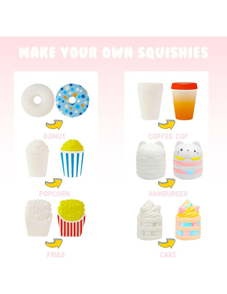 Kit de Squishies Pintables LovesTown - 6 Piezas de Comida