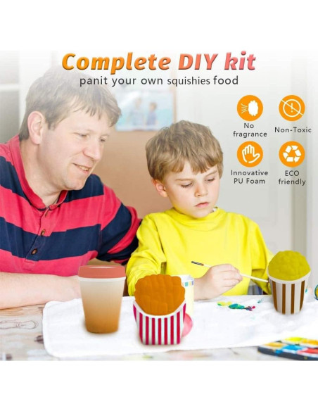 Kit de Squishies Pintables LovesTown - 6 Piezas de Comida