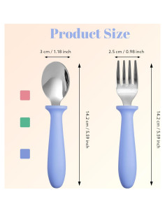 Set de Cubiertos para Niños Pimoys 6 Piezas Acero Inoxidable 2