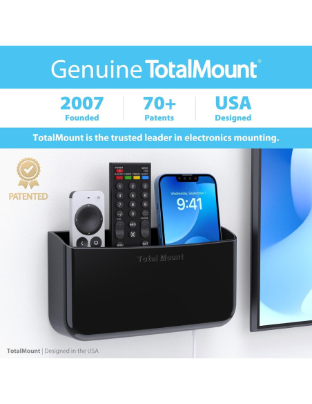 Soporte de Control Remoto TotalMount Negro Premium para 3-4 Controles