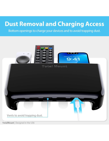 Soporte de Control Remoto TotalMount Negro Premium para 3-4 Controles
