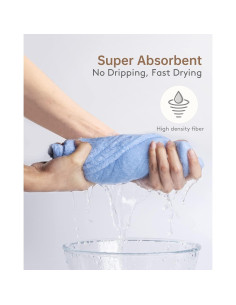 Toalla para el Cabello YFONG Microfibra 3 Piezas Secado Rápido 2