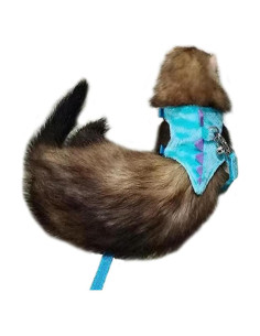 Arnés y Correa para Hurones Anelekor Dinosaurio Azul