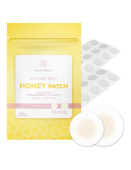 Parche de Acné Hydrocolloid Ollie Belle con Miel 48 Puntos