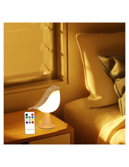 Lámpara de Mesa Xhope Pájaro Control Remoto 3 Temperaturas