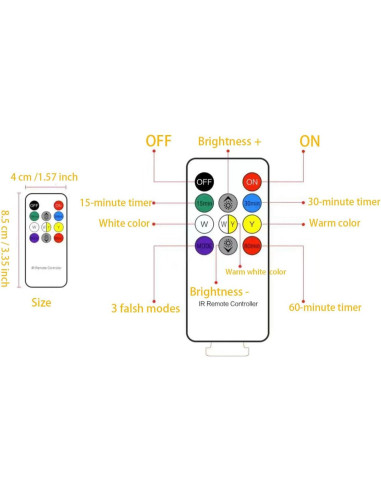 Lámpara de Mesa Xhope Pájaro Control Remoto 3 Temperaturas