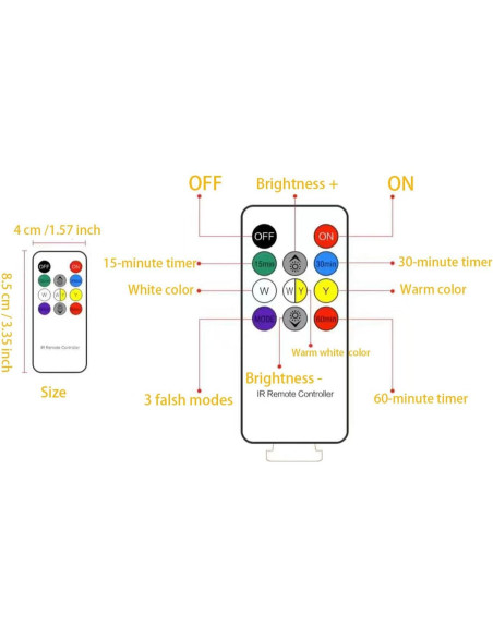 Lámpara de Mesa Xhope Pájaro Control Remoto 3 Temperaturas