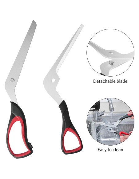 Tijeras para Pizza Asdirne 26.7 cm Mango Ergonómico Acero Inoxidable