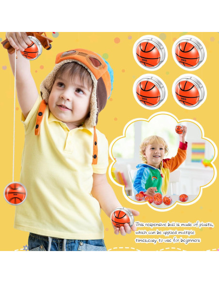 50 Yoyos de Baloncesto Liliful para Niños - Regalos de Cumpleaños