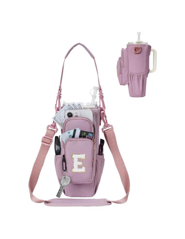 Bolsa Portabotellas de Agua Sportsnew Rosa 40 oz con Iniciales