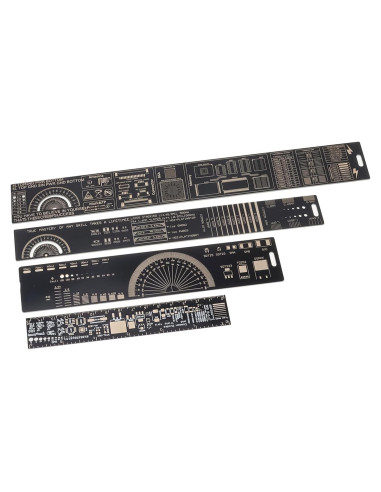 Regla Multifuncional de PCB 4PCS 15-30cm Smgda Fibra de Vidrio
