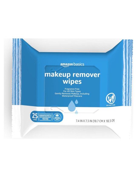 Toallitas Desmaquillantes Amazon Basics Sin Fragancia 25 Unidades