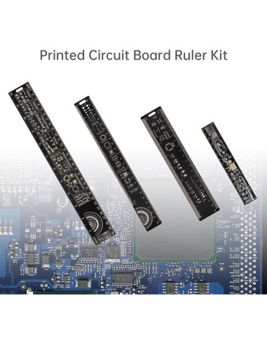 Regla Multifuncional de PCB 4PCS 15-30cm Smgda Fibra de Vidrio