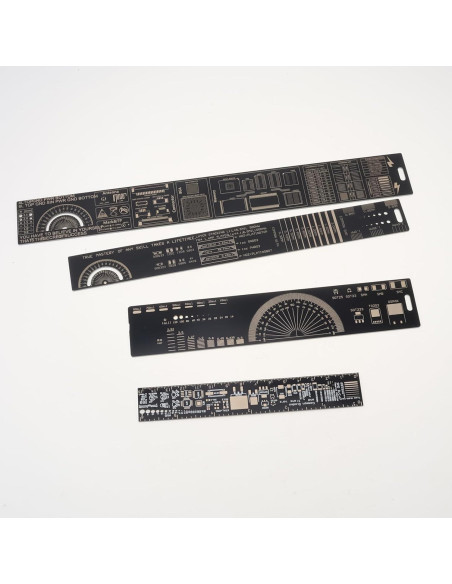 Regla Multifuncional de PCB 4PCS 15-30cm Smgda Fibra de Vidrio