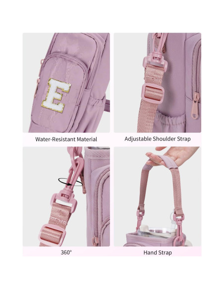 Bolsa Portabotellas de Agua Sportsnew Rosa 40 oz con Iniciales