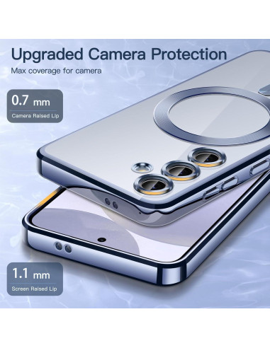 Funda Transparente JETech para Samsung Galaxy S24 6.2" TPU Azul