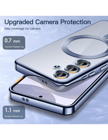 Funda Transparente JETech para Samsung Galaxy S24 6.2" TPU Azul