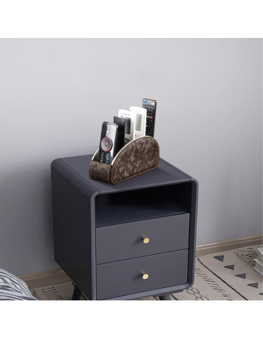 Soporte Organizador de Control Remoto YAPISHI Cuero Sintético 5 Compartimentos