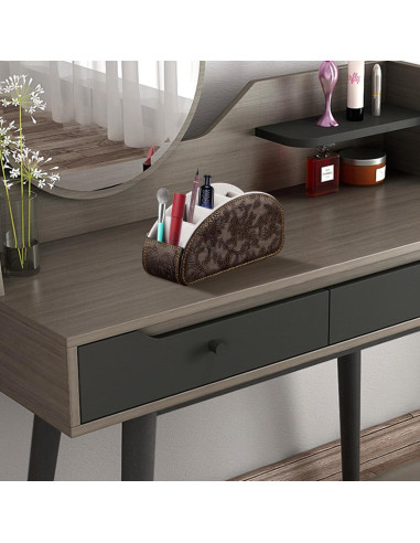 Soporte Organizador de Control Remoto YAPISHI Cuero Sintético 5 Compartimentos