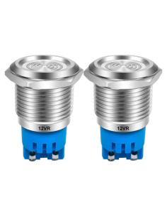 2 Piezas Luz de Alarma LED Roja Intermitente 12V Gebildet