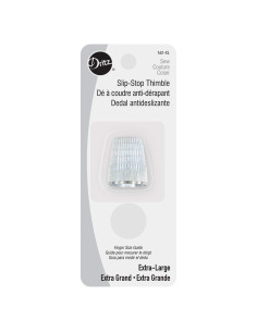 Dedal Dritz Slip Stop Extra Grande Plata para Costura