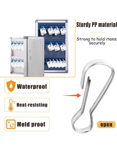 50 Etiquetas de Llave Blancas KAKAMINA con Ganchos de Metal 2