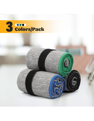 Paquete de 3 Toallas de Gimnasio NUOYEE Microfibra 78.7x39.4cm