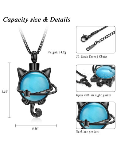 Collar de cremación XSMZB de piedra lunar para cenizas