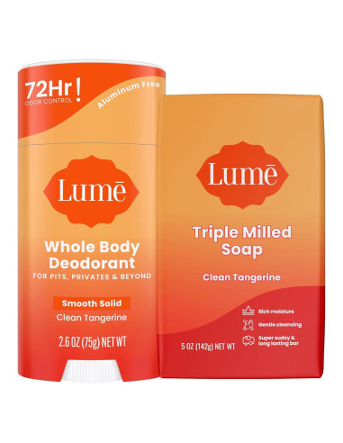 Desodorante y Jabón Corporal Lume 74g + Jabón Milled 142g - Mandarina