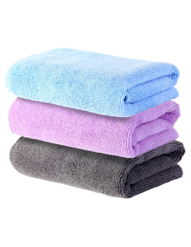 Juego de Toallas de Microfibra Wmiyafff 3 Piezas Secado Rápido