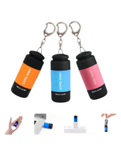 Mini Linterna de Llavero Recargable USB Tileon - 3 Piezas