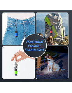 Mini Linterna de Llavero Recargable USB Tileon - 3 Piezas 2