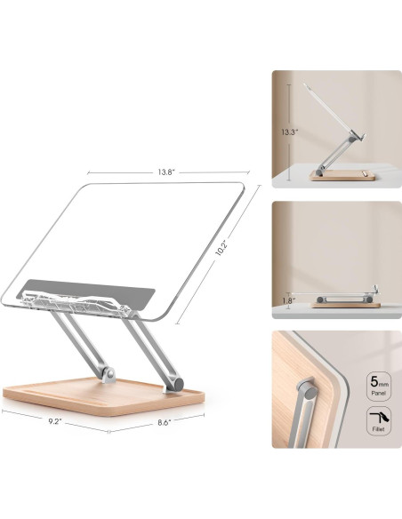 Soporte de Libro Acrílico Ajustable UPERGO BG-4B 1.4kg