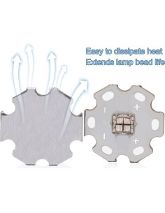 5 Piezas Luz Negra LED UV 12W 365-370nm LEDGUHON 2