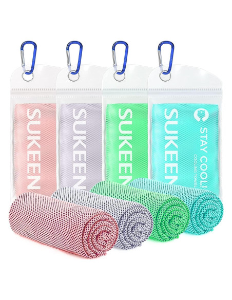 Toalla Enfriadora Sukeen 4 Pack Microfibra 101.6x30.5cm