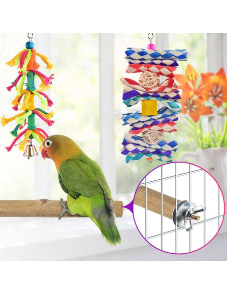 Juguetes para Aves KATUMO 7 en 1 - Escalera, Columpio y Perchas Juguetes para Aves KATUMO 7 en 1 - Escalera, Columpio y Perchas