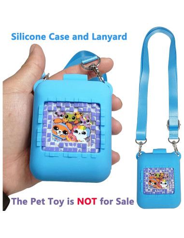 Funda Dura y Silicona JCHPINE para Mascota Digital Bitzee Azul