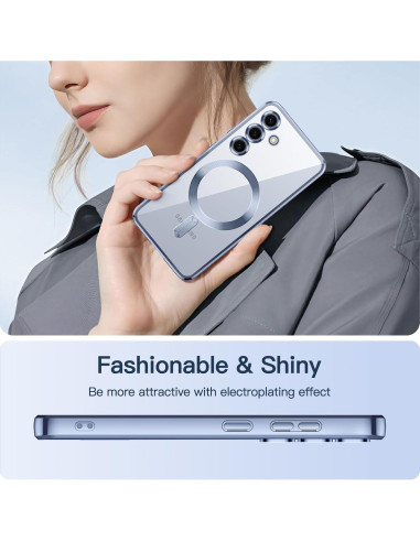 Funda Transparente JETech para Samsung Galaxy S24 6.2" TPU Azul