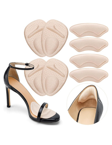 Almohadillas para el Talón Comfowner - 4 Pares Beige