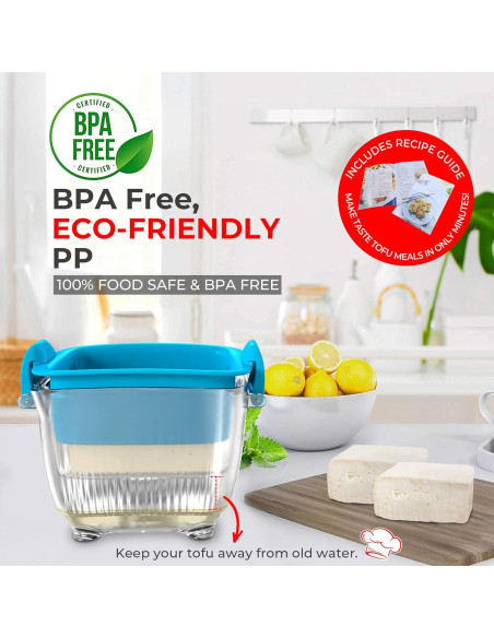 Prensa de Tofu Yarkor Grande 570g, Apta para Lavavajillas