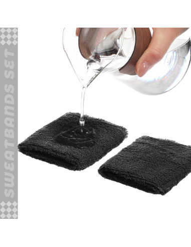 Muñequera de Sudor Bememo 24 Pcs Unisex Elásticas Absorbentes