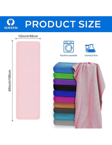 Toalla Enfriadora Sukeen 4 Pack Microfibra 101.6x30.5cm