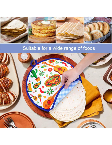 Calentador de Tortillas Eichzer 30 cm 2 Pcs Aislante Microondas