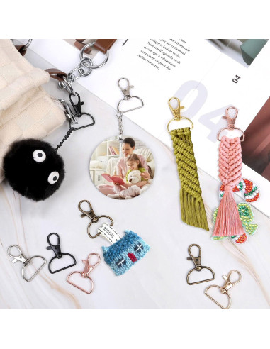 Ganchos de Clip Giratorios Anezus 80 Pcs Metal 2.54 cm