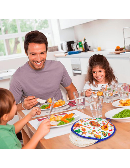 Calentador de Tortillas Eichzer 30 cm 2 Pcs Aislante Microondas